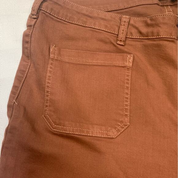Pilcro women's 18 W bootcut jeans rust patch pocket anthropologie denim casual - Picture 9 of 12